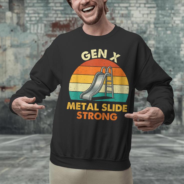 Gen X Slide Strong Generation X Gen Xer Nostalgia Unisex Sweatshirt