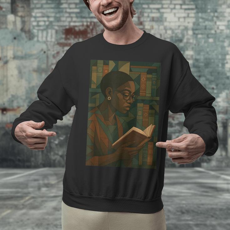 Geometric History Educated Women Teacher Book Melanin Unisex Sweatshirt Geometric History Educated Women Teacher Book Melanin Unisex Sweatshirt