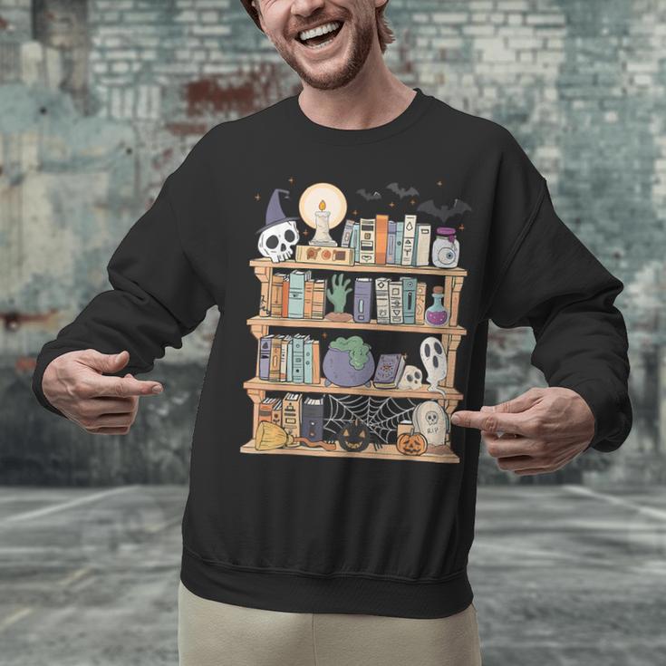Ghost Book Reading Books Lover Teacher Happy Halloween Unisex Sweatshirt
