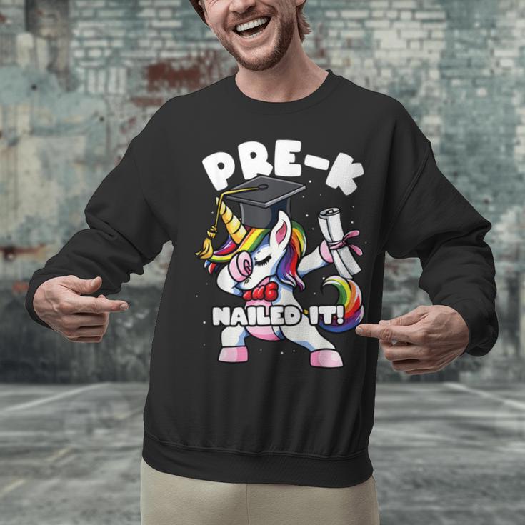 Girls Dabbing Unicorn Pre-K PreSchool Nailed It Graduation Unisex Sweatshirt