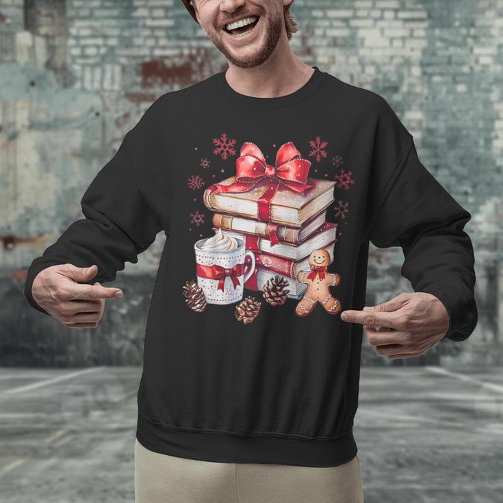 Girly Coquette Gingerbread Books And Hot Cocoa Cozy Season Unisex Sweatshirt Girly Coquette Gingerbread Books And Hot Cocoa Cozy Season Unisex Sweatshirt