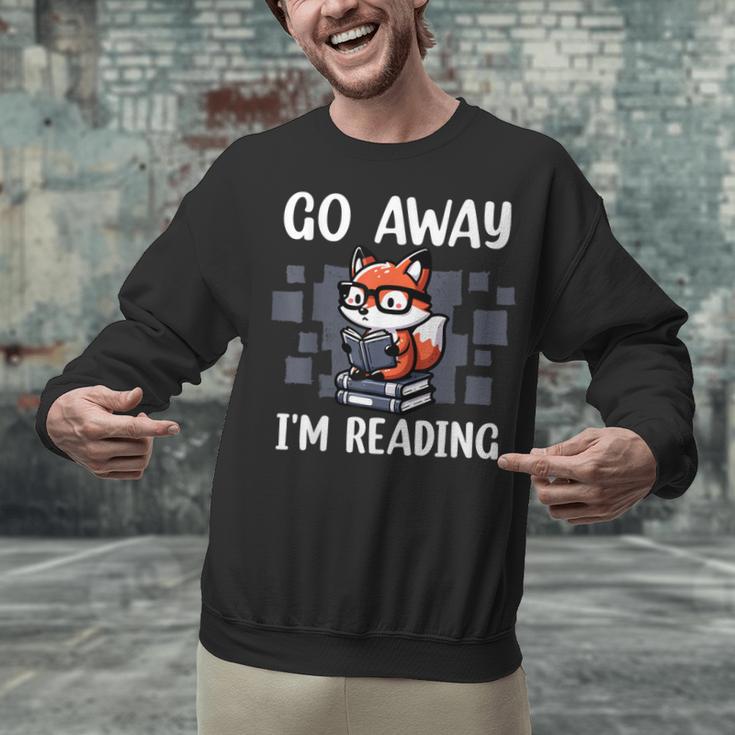 Go Away I'm Reading Book Reader Cute Fox Librarians Unisex Sweatshirt