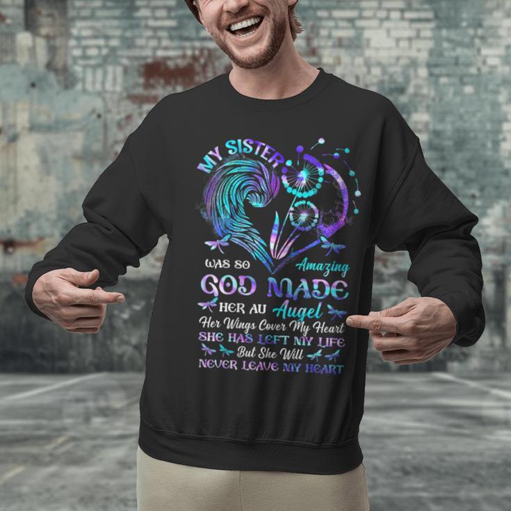 God Made-My Sister An Angel In Heaven In Memory Christian Unisex Sweatshirt God Made-My Sister An Angel In Heaven In Memory Christian Unisex Sweatshirt