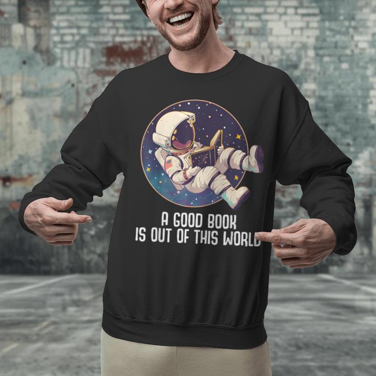 Good Book Is Out Of This World Astronaut Space Unisex Sweatshirt