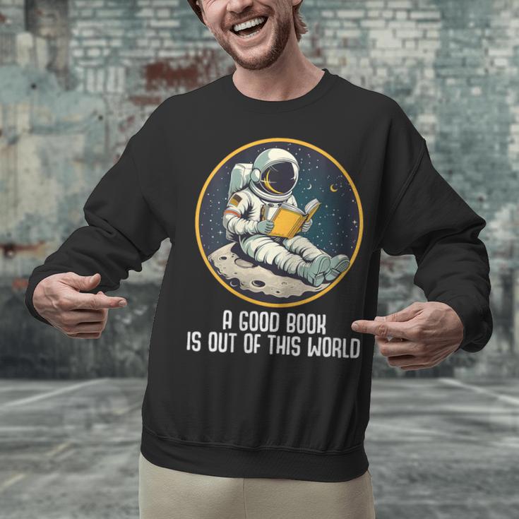 Good Book Is Out Of This World Space Reading Lover Unisex Sweatshirt