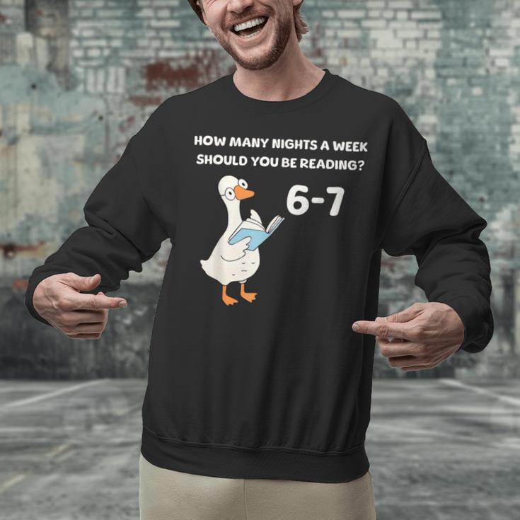 Goose Reading 67 Six Seven Meme Teacher Book Lover Unisex Sweatshirt Goose Reading 67 Six Seven Meme Teacher Book Lover Unisex Sweatshirt