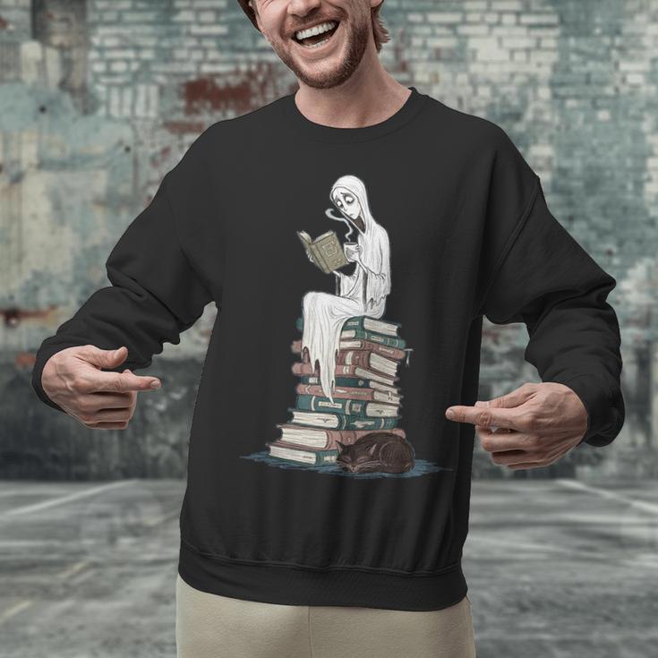 Gothic Librarian Halloween Books Tee For Teachers Unisex Sweatshirt