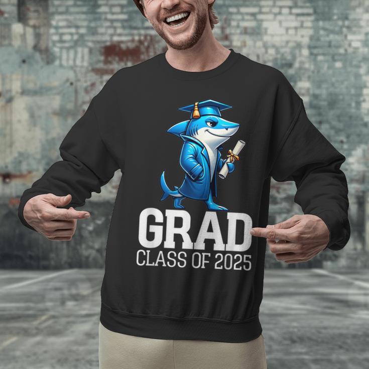Grad Class Of 2025 Boys Shark Graduation Graduated Unisex Sweatshirt