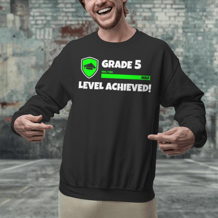 Grade 5 Level Achieved Video Gamer 5th Grade Graduation Unisex Sweatshirt