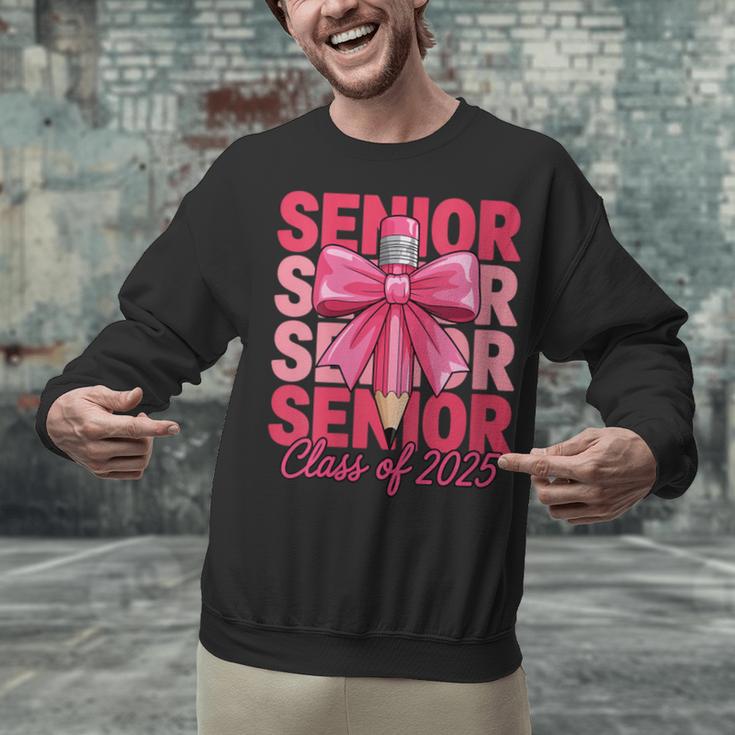 Graduate 2025 For Senior 2025 Graduation Coquette Pink Bow Unisex Sweatshirt