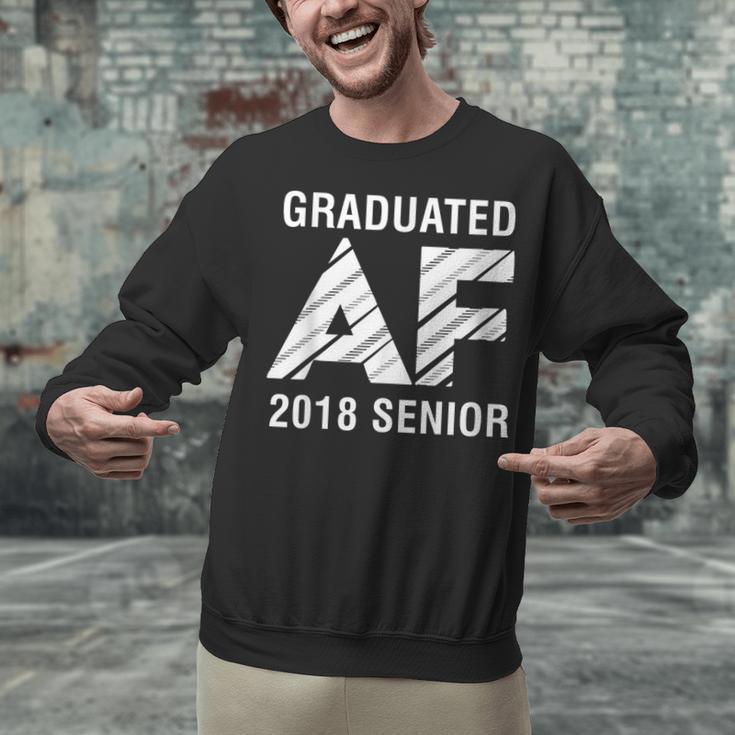 Graduated AF 2018 Senior Graduation Shirt Unisex Sweatshirt