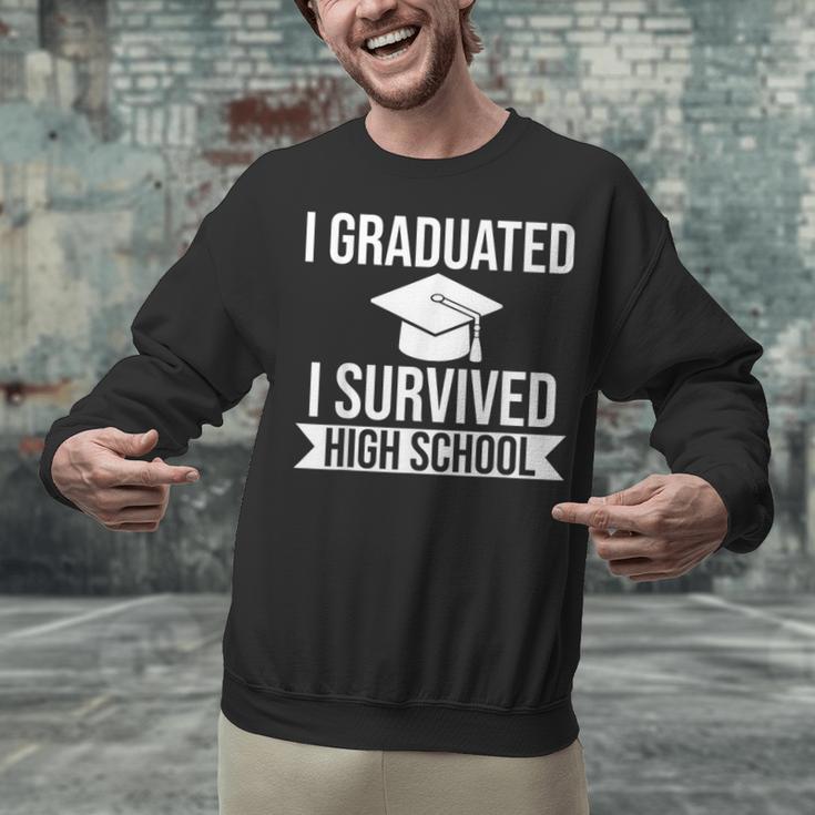 I Graduated I Survived High School Graduation Unisex Sweatshirt