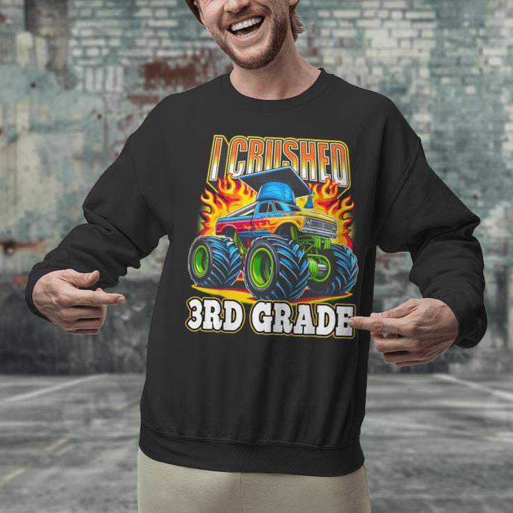Graduation 3rd Grade Monster Truck Boys I Crushed Grad Unisex Sweatshirt