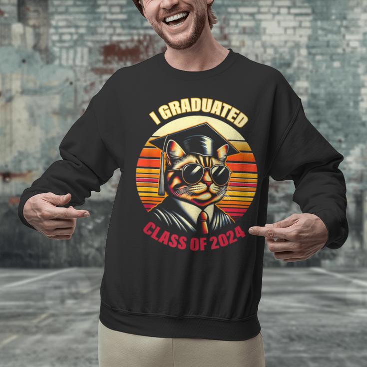 Graduation Day 2024 Graduate For School Degree College Cat Men Women Unisex Sweatshirt