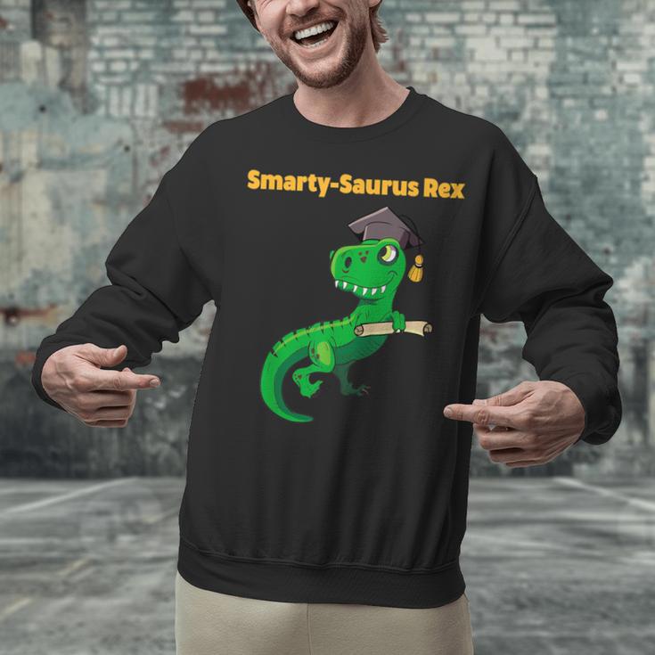 Graduation Dinosaur Smarty Saurus Rex Diploma Dinosaur Unisex Sweatshirt