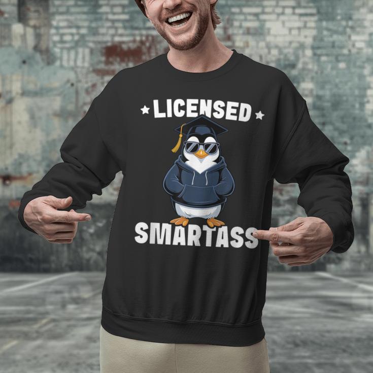 Graduation Penguin Licensed Smartass Graduate Unisex Sweatshirt