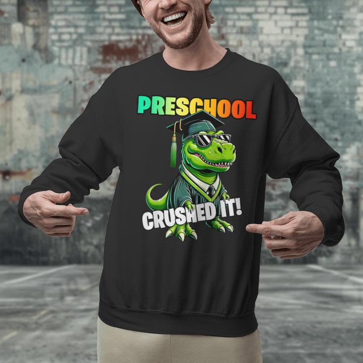 Graduation Preschool DinosaurRex Crushed It Boys Grad Unisex Sweatshirt
