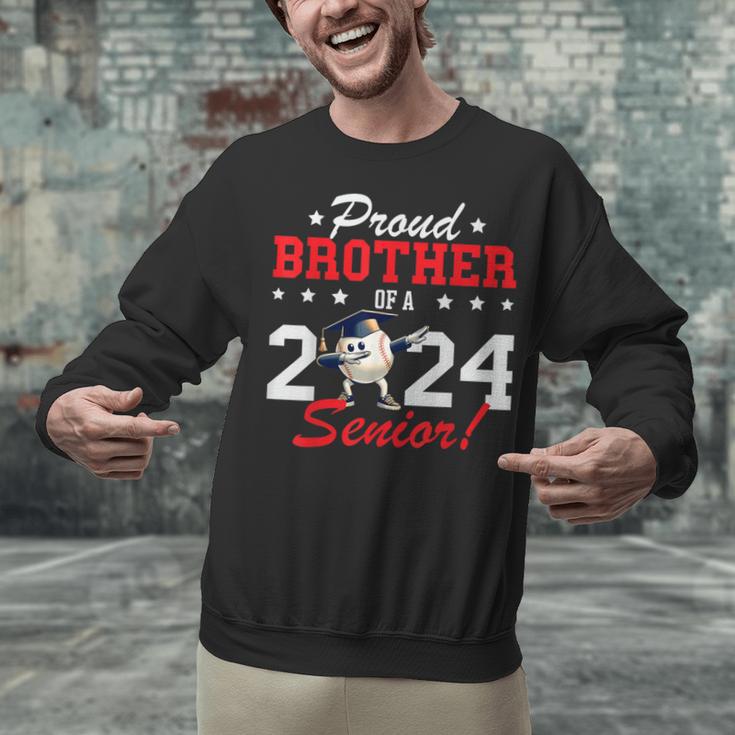 Graduation Proud Brother Of A 2024 Senior Baseball Player Unisex Sweatshirt