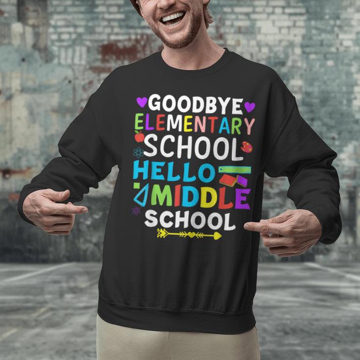 Graduation Shirt For 5th Grader Goodbye Hello Middle School Unisex Sweatshirt