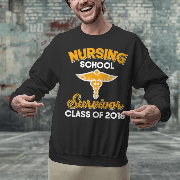 Graduation Shirt Nursing School Survivor Class Of 2018 Tee Unisex Sweatshirt