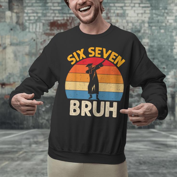 Graduation Six Seven Bruh Dabbing 67 Meme 6 7 Boys Kids Unisex Sweatshirt