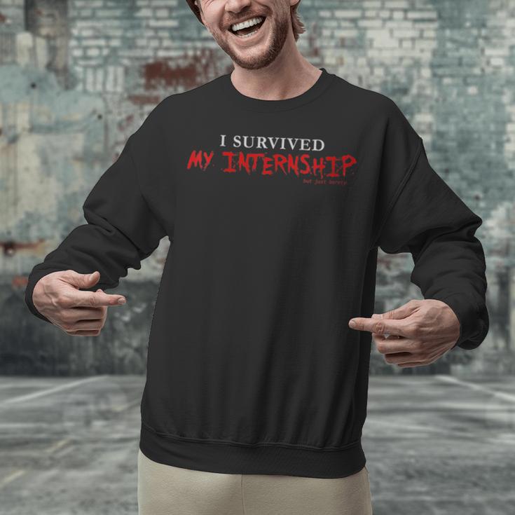 Graduation I Survived My Internship But Just Barely Unisex Sweatshirt