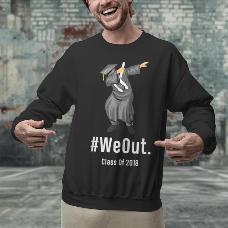 Graduation T-Shirt Dabbing Graduation We Out Class Of 2018 Unisex Sweatshirt