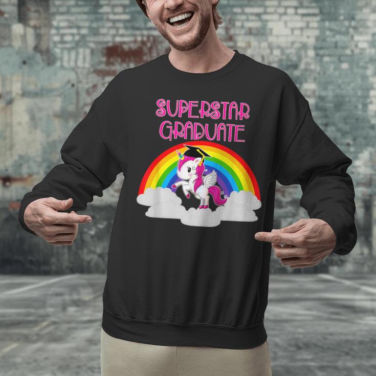 Graduation Unicorn Superstar Magical Colorful Rainbow Tshirt Unisex Sweatshirt