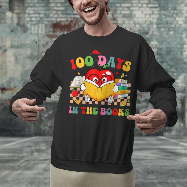 Groovy 100 Days In The Books Reading 100th Day Of School Unisex Sweatshirt