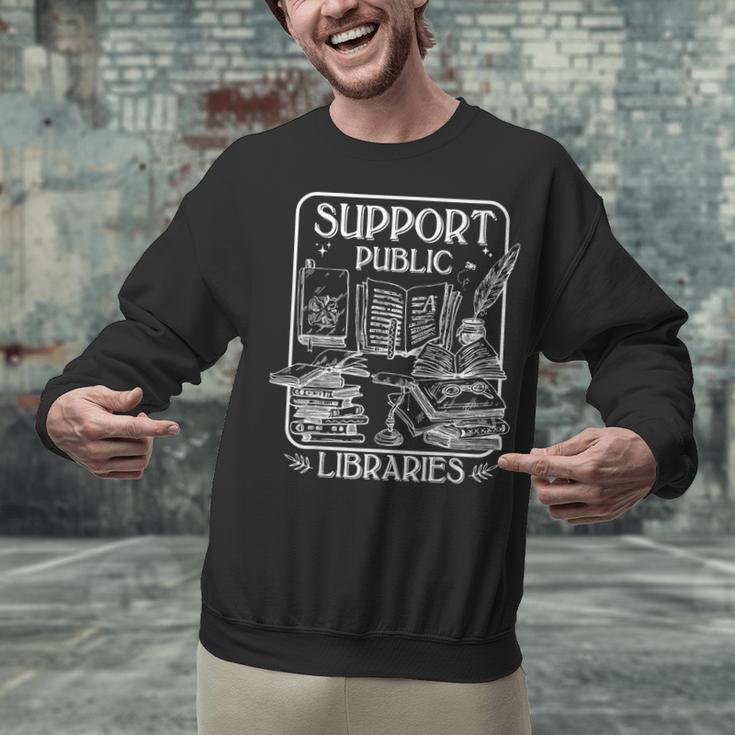 Groovy Support Your Local Library Book Reader Lover Bookworm Unisex Sweatshirt