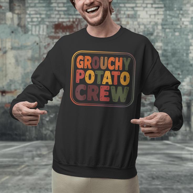 Grouchy Potato Crew Introvert Sarcasm Unisex Sweatshirt