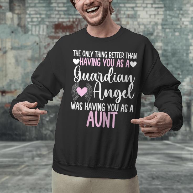 Guardian Angel Memorial In Memory Of Aunt Tee For Niece Unisex Sweatshirt Guardian Angel Memorial In Memory Of Aunt Tee For Niece Unisex Sweatshirt