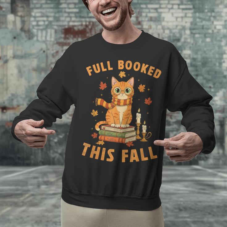 Halloween Fully Booked This Fall Book Ginger Cat Reading Unisex Sweatshirt Halloween Fully Booked This Fall Book Ginger Cat Reading Unisex Sweatshirt