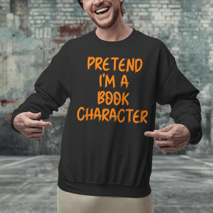 Halloween Pretend I'm Book Character Costume Lazy Adult Kids Unisex Sweatshirt Halloween Pretend I'm Book Character Costume Lazy Adult Kids Unisex Sweatshirt