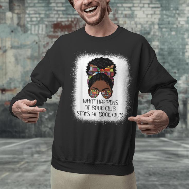 What Happens At Book Club Stays At Book Club Black Women Unisex Sweatshirt What Happens At Book Club Stays At Book Club Black Women Unisex Sweatshirt