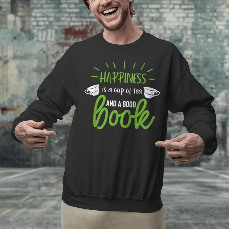 Happiness Is a Cup Of Tea And a Good Book Unisex Sweatshirt