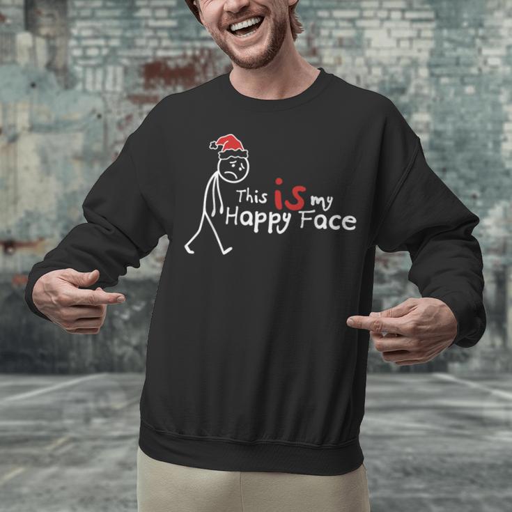 This Is My Happy Face List Christmas Introvert Unisex Sweatshirt