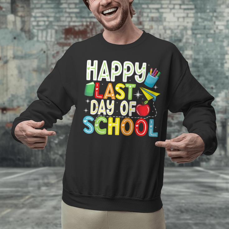 Happy Last Day Of School Teacher Kids Boys Girls Graduation Unisex Sweatshirt