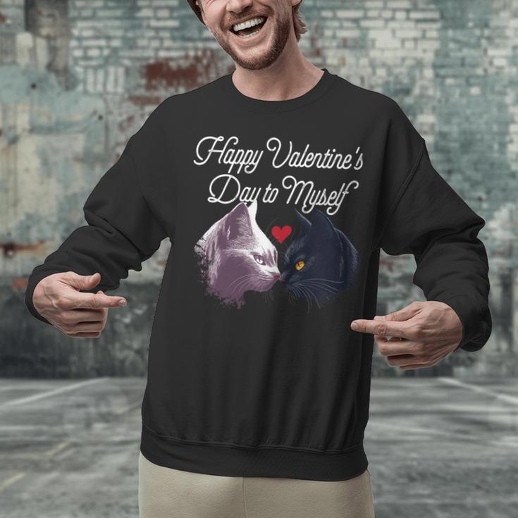 Happy Valentines Day Self Introvert Humor Antisocial Unisex Sweatshirt