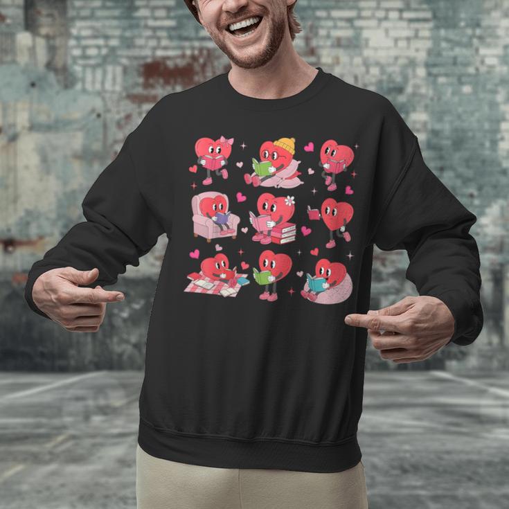Hearts Reading Book Lovers All Booked For Valentine Unisex Sweatshirt Hearts Reading Book Lovers All Booked For Valentine Unisex Sweatshirt