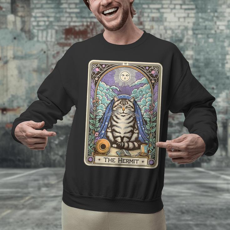 The Hermit Cat Tarot Card Introvert By Georgi Unisex Sweatshirt The Hermit Cat Tarot Card Introvert By Georgi Unisex Sweatshirt