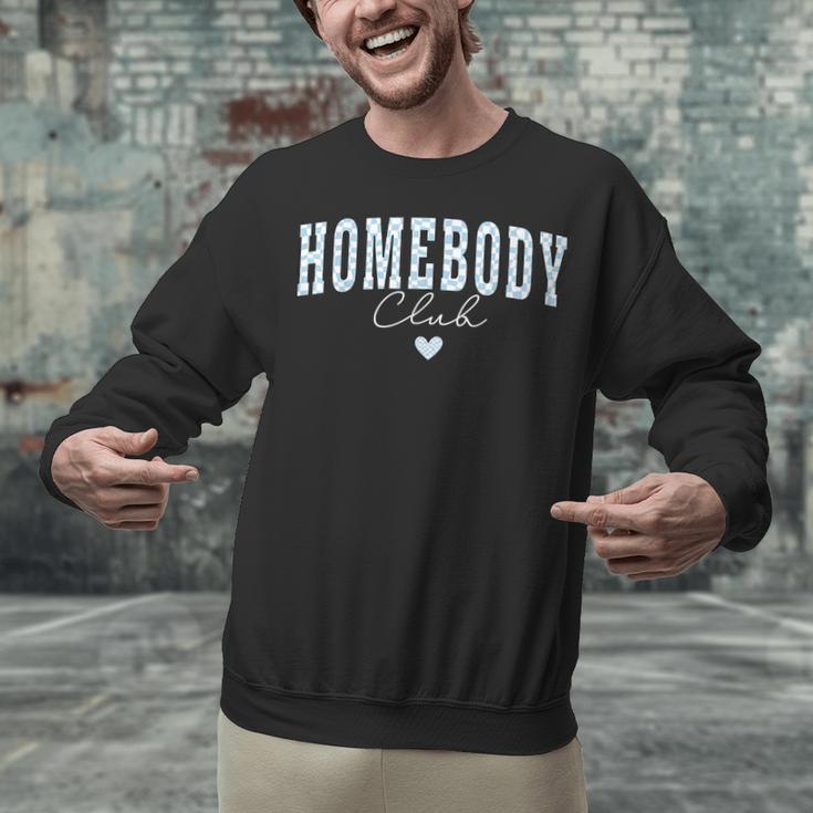 Homebody Club Checkerboard Introvert Self Growth Work Home Unisex Sweatshirt Homebody Club Checkerboard Introvert Self Growth Work Home Unisex Sweatshirt