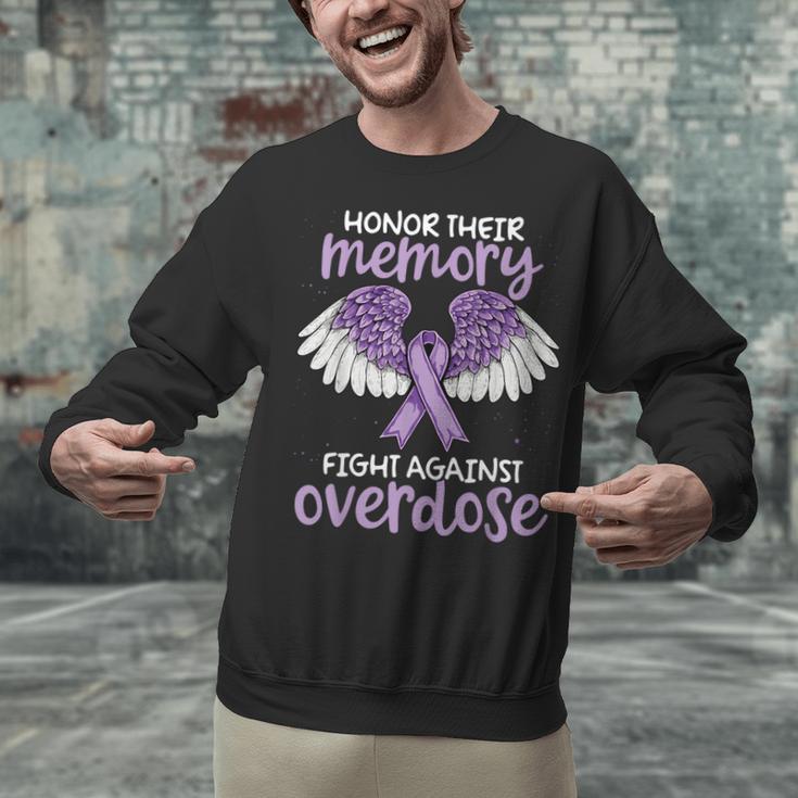 Honor Their Memory Overdose Awareness Support Unisex Sweatshirt Honor Their Memory Overdose Awareness Support Unisex Sweatshirt