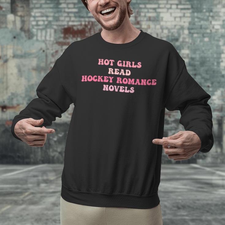 Hot Girls Read Hockey Romance Novels Book Lovers Unisex Sweatshirt Hot Girls Read Hockey Romance Novels Book Lovers Unisex Sweatshirt