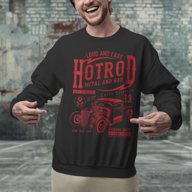 Hotrod Car Automotive Nostalgia Distressed Retro Unisex Sweatshirt