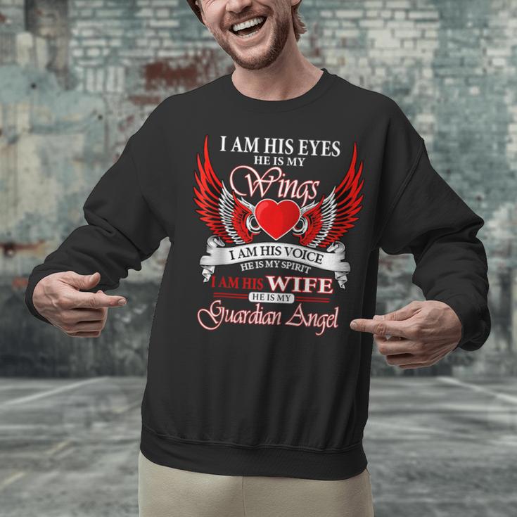 My Husband Is My Guardian Angel In Heaven Memory Memorial Unisex Sweatshirt