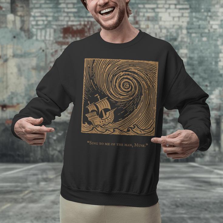 Iliad Odyssey Homer Ancient Greek History Book Odyssey Unisex Sweatshirt