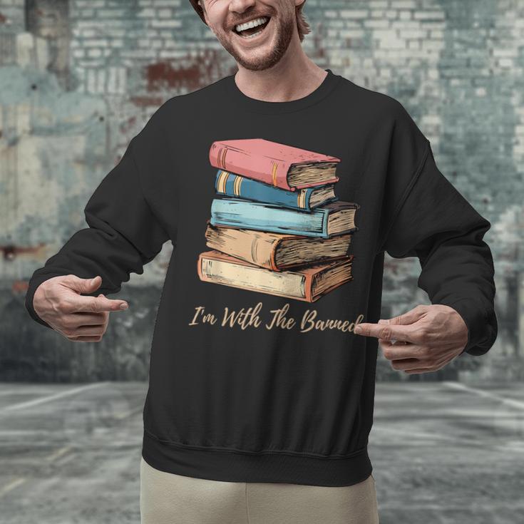 I'm With The Banned Read Banned Books Bookworm Men Women Unisex Sweatshirt