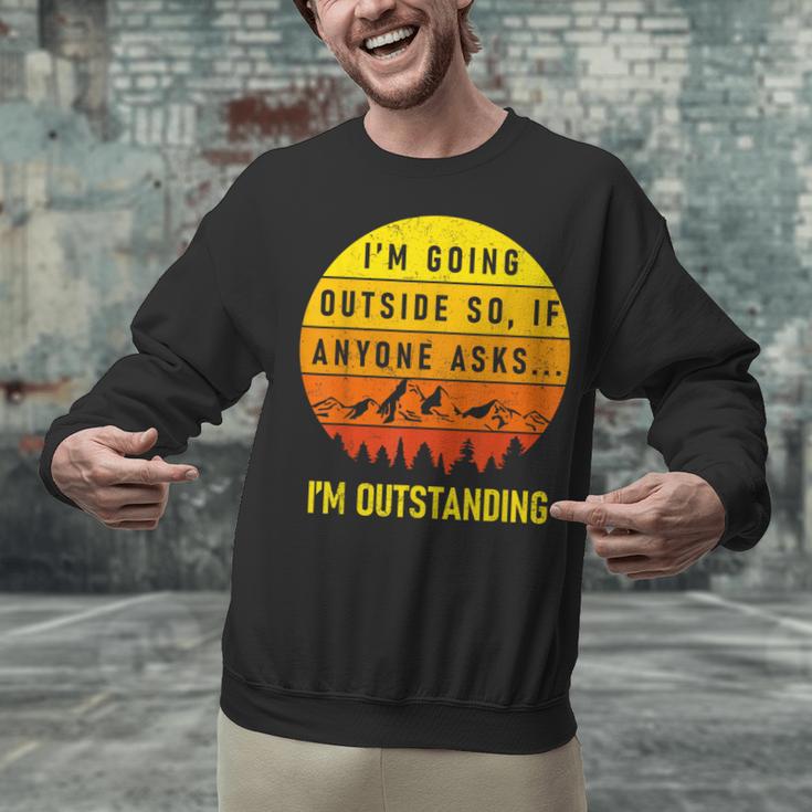 I'm Outstanding Retro Introvert Mountain Trip Lover Unisex Sweatshirt I'm Outstanding Retro Introvert Mountain Trip Lover Unisex Sweatshirt