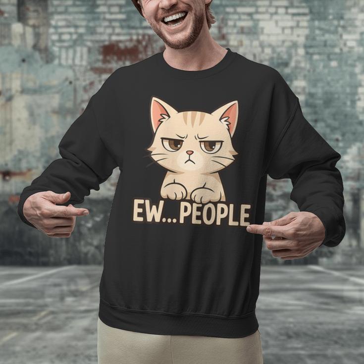 Introvert Anime Cat Ew People Unisex Sweatshirt Introvert Anime Cat Ew People Unisex Sweatshirt